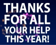 Thanks for all your help this year!